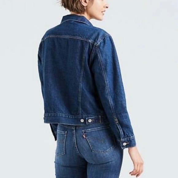 Levi’s Premium Ex-Boyfriend Trucker Jean Jacket size Small - Picture 2 of 7